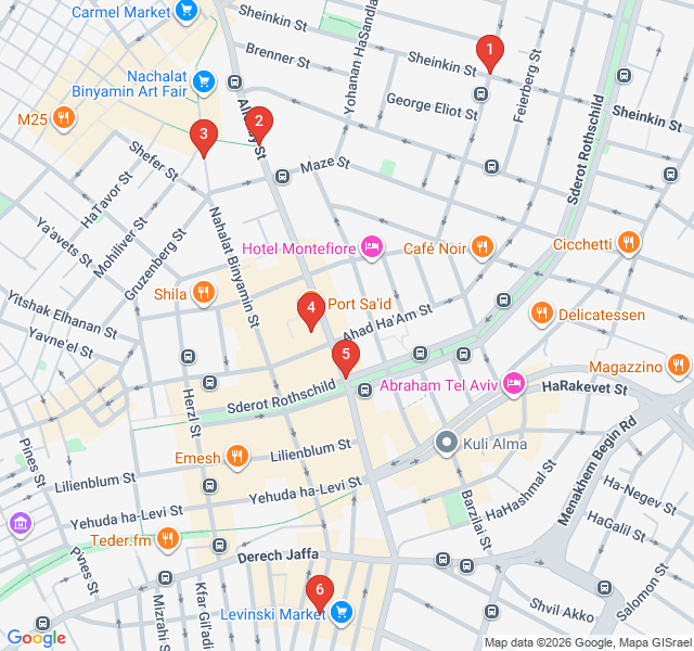 Route map for Allenby and the Great Synagogue: Nightlife and Heritage