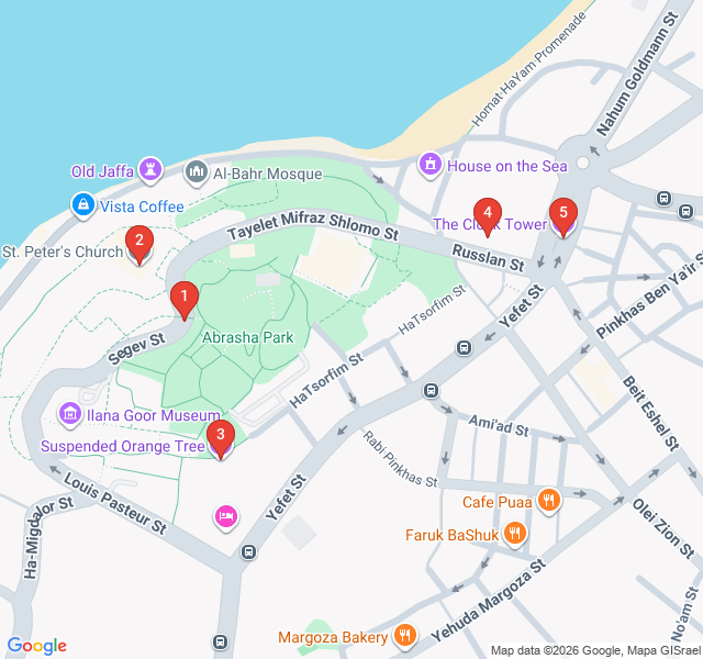 Route map for Jaffa's Ancient Echoes and Hidden Alleys