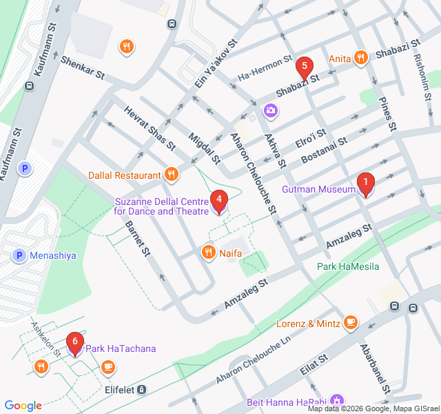 Route map for Neve Tzedek: The First Neighborhood