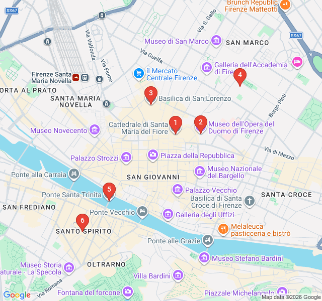 Route map for Brunelleschi’s Blueprint: An Engineering Marvel