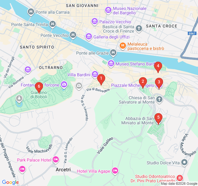 Route map for Garden Grandeur and Panoramic Views