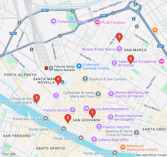 Route map for Sacred Spaces and Secret Cloisters