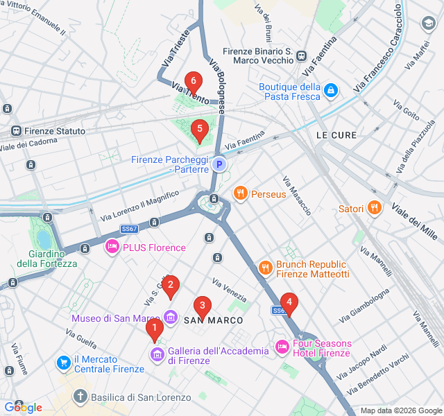 Route map for Secret Greenery: The Parks of the North