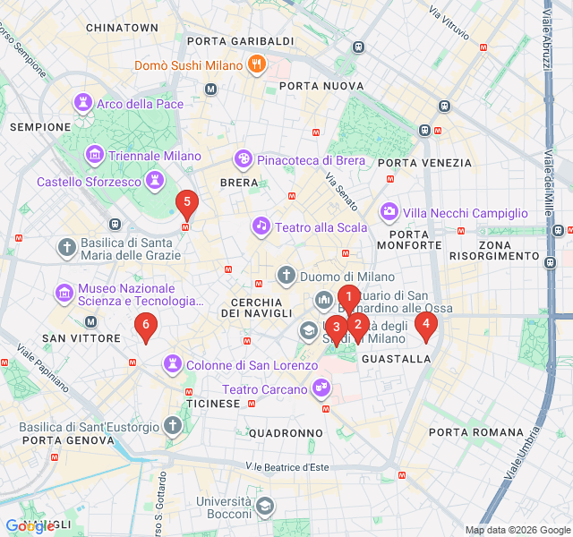 Route map for Academic Elegance: The Gardens and Cloisters of Guastalla
