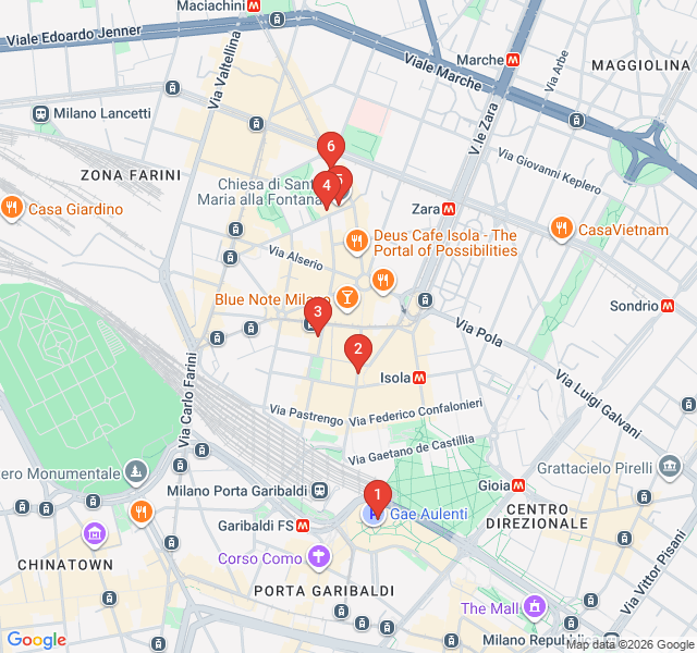 Route map for Isola Unbound: Street Art and Urban Rebirth