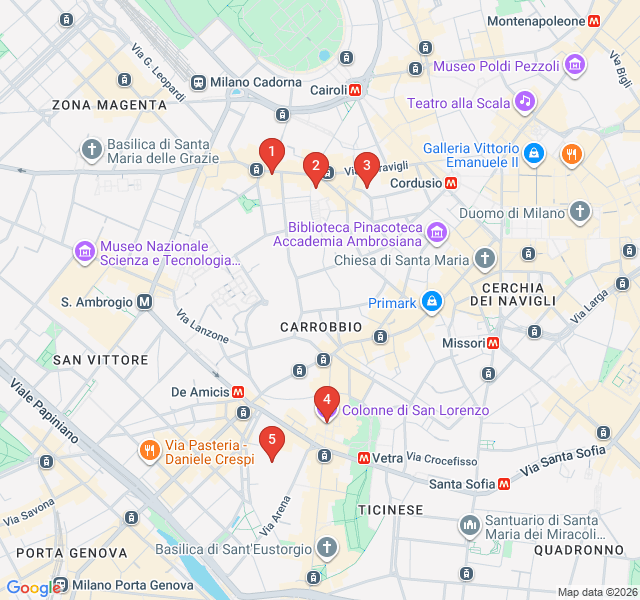 Route map for The Lost Empire: Exploring Roman Mediolanum