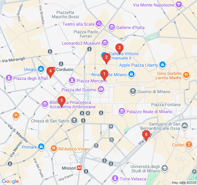 Route map for The Perfect Brew: Milan’s Historic and Modern Coffee Houses