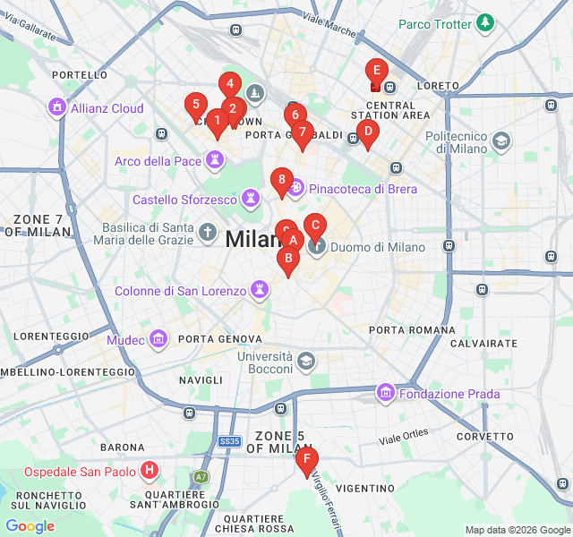 Route map for Silk and Spice: A Walk Through Milan’s Chinatown