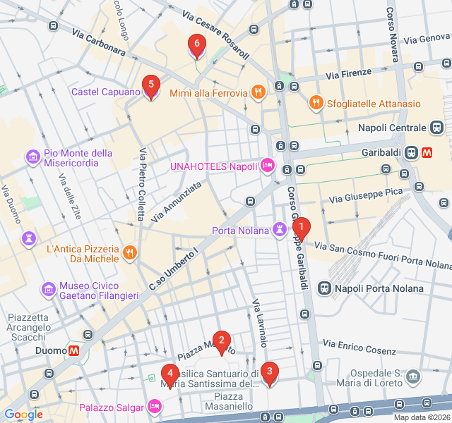 Route map for The Eastern Gates: Medieval Walls and Piazza Mercato