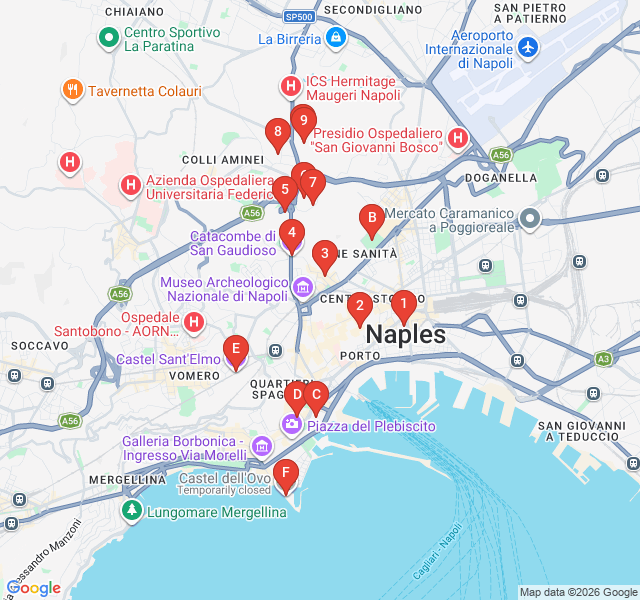 Route map for Capodimonte Greenery: Royal Woods and Belvedere