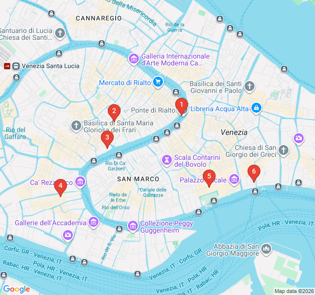 Route map for Cinematic Venice: Iconic Film Locations