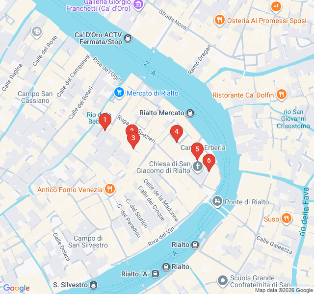Route map for Cicchetti Crawl: The Venetian Tapas Trail
