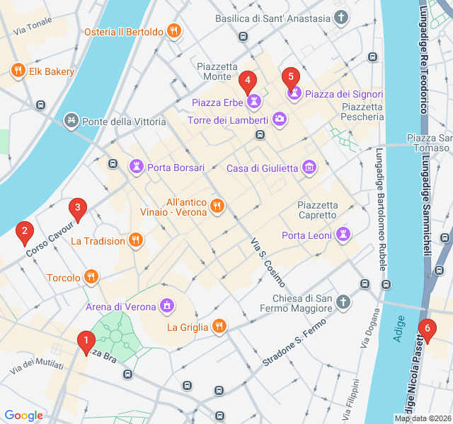 Route map for Renaissance Splendor: Palazzi and Portals