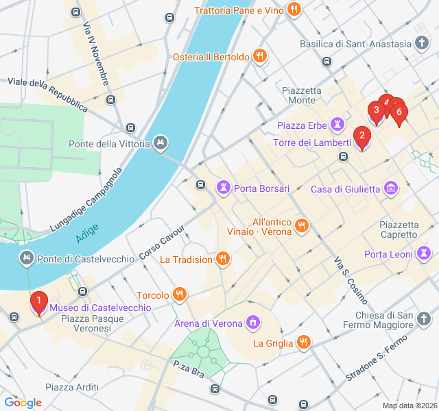 Route map for The Scaliger Dynasty: Medieval Might