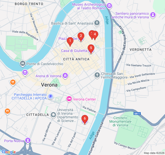 Route map for Star-Crossed Lovers: The Shakespeare Trail