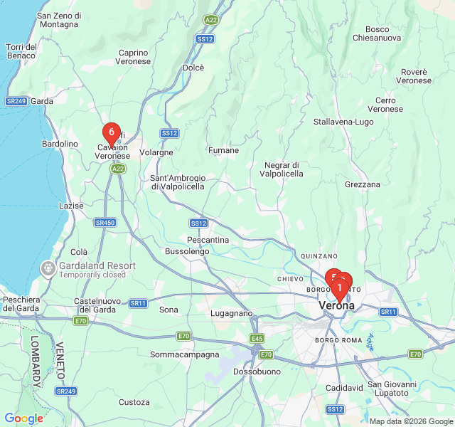 Route map for Verona for Families: Dragons, Fossils, and Gelato