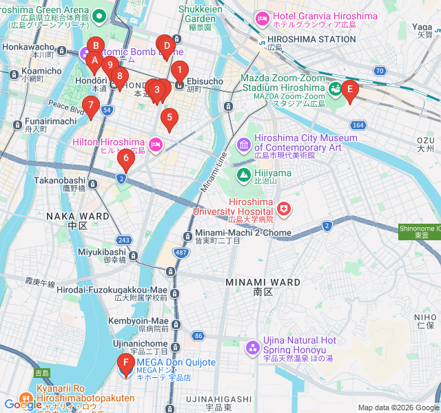 Route map for The Caffeine Trail: Hatchobori’s Third-Wave Coffee Scene