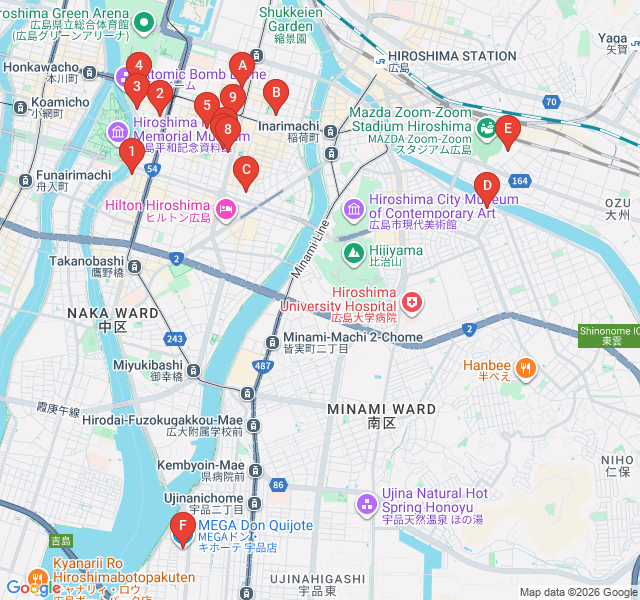 Route map for Savory Soul: The Okonomiyaki Trail