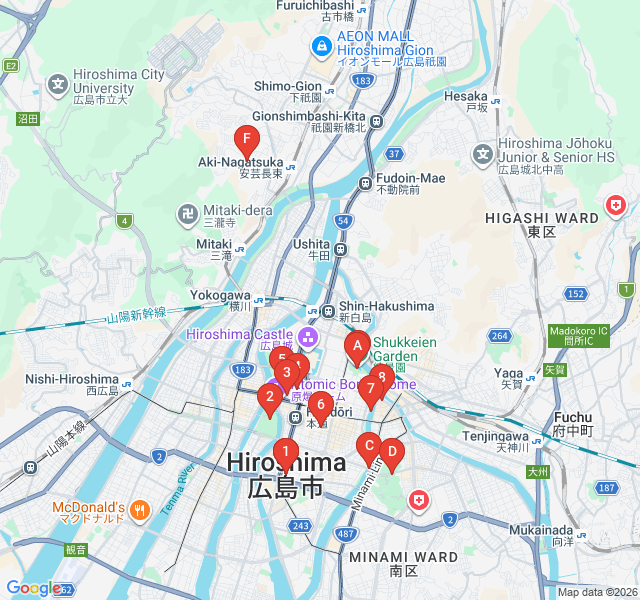Route map for Kyobashi Terrace: A Riverside Morning Promenade