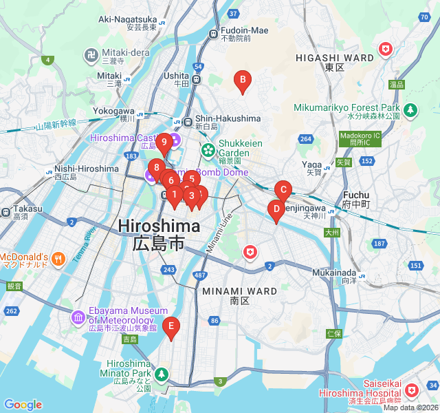 Route map for Neon and Nosh: Nagarekawa Nightlife Walk