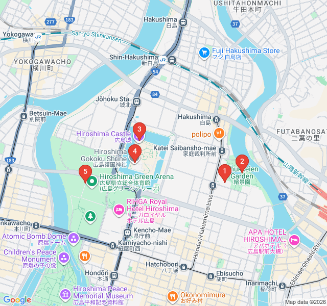 Route map for Feudal Roots: The Samurai Legacy of Hiroshima