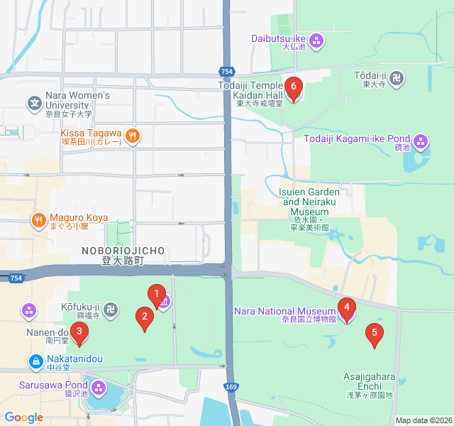 Route map for Divine Statues: Masters of Nara Buddhist Art