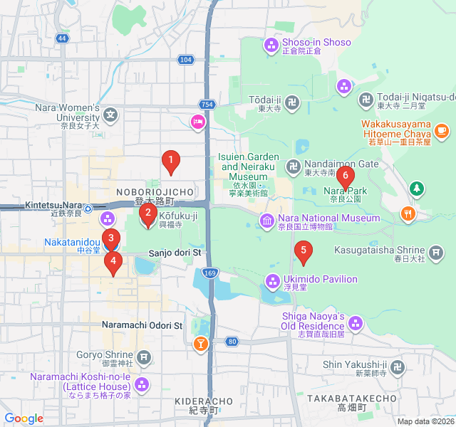 Route map for Family Adventure: Mochi, Myths, and Meadows