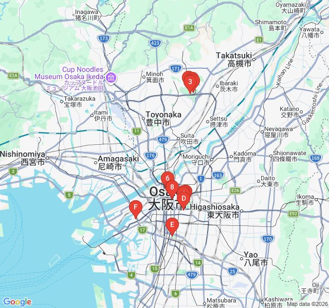 Route map for Expo '70 Legacy: Art and Nature