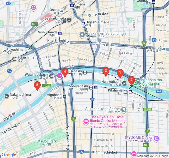 Route map for Riverside Serenity: Nakanoshima's Cultural Island