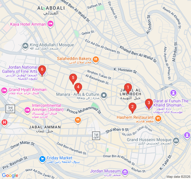 Route map for Bohemian Soul of Jabal Al-Lweibdeh