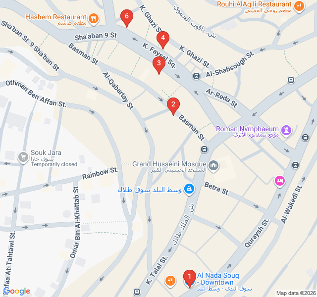 Route map for The Markets of Al-Balad: A Sensory Journey
