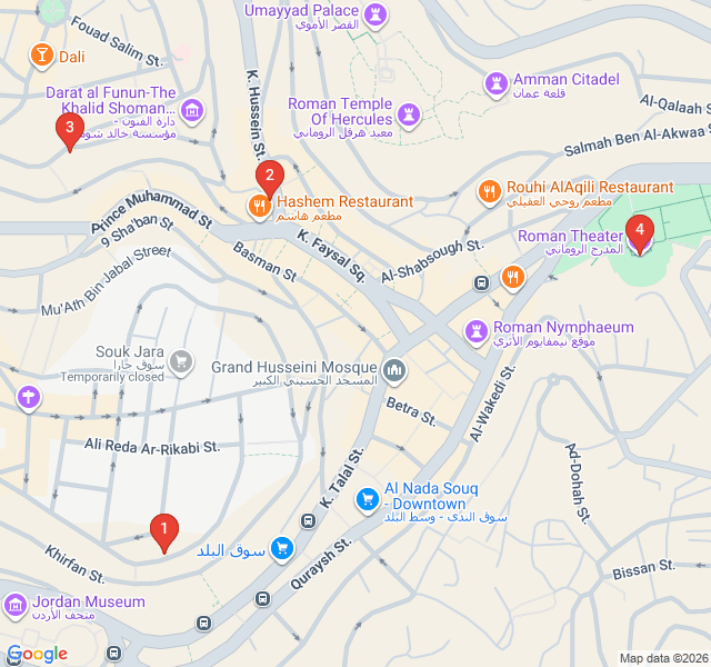 Route map for The Vertical City: Stairways of Amman