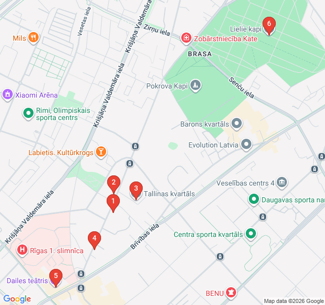 Route map for Creative Spirit of Miera Iela