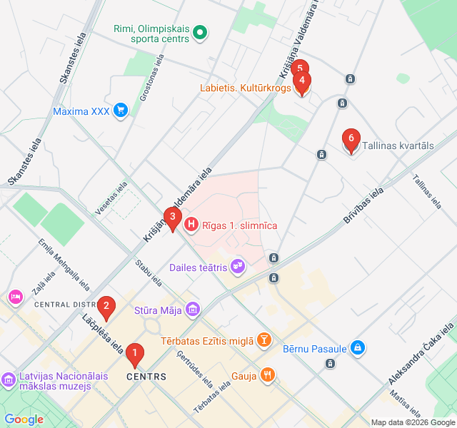 Route map for Riga’s Craft Beer and Alternative Nightlife