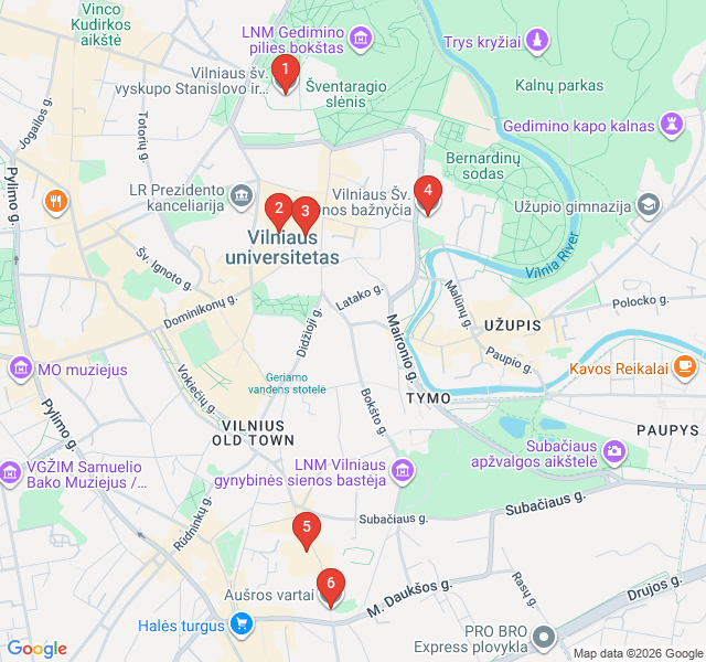 Route map for Baroque Gems of the Old Town