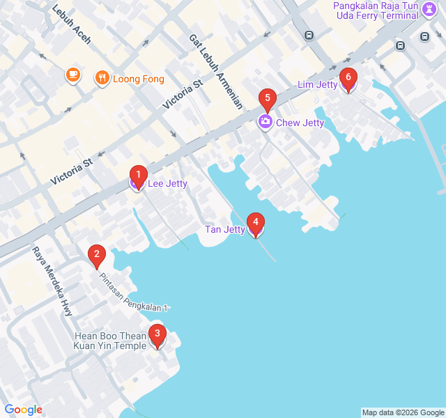 Route map for Waterfront Wonders: The Clan Jetties Walk
