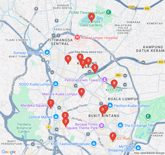 Route map for Kampung Baru: A Village in the Sky
