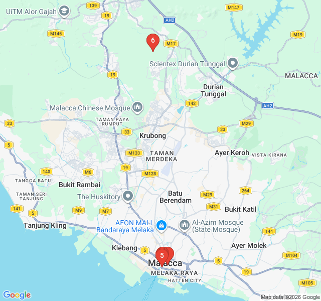 Route map for Pirates and Port Cities: Maritime Melaka