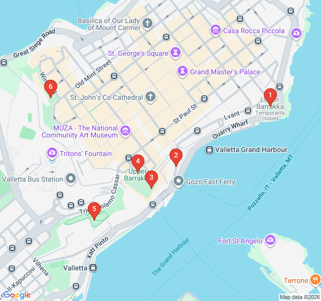 Route map for Garden Terraces and Harbour Horizons