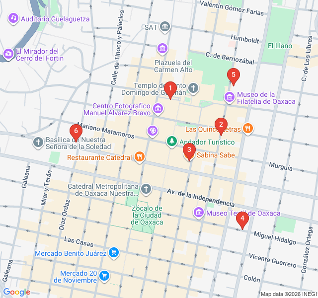 Route map for The Spirit of Mezcal: An Evening Walk