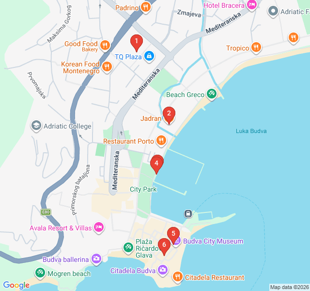 Route map for Adriatic Flavors and Local Bites