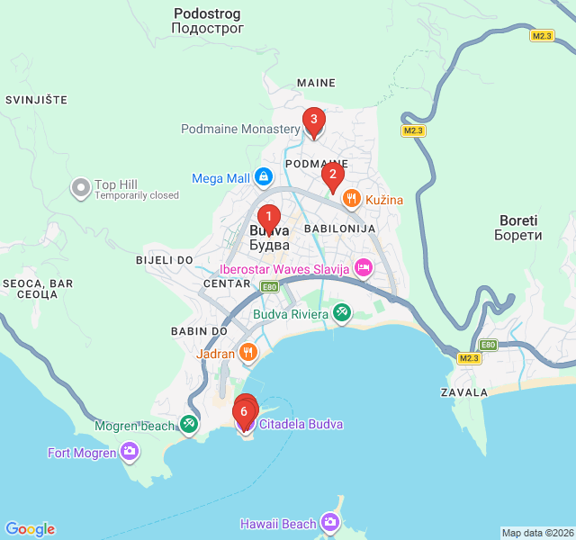 Route map for Orthodox Soul: Churches of the Riviera