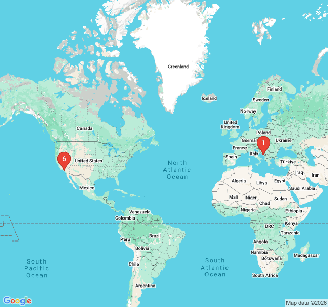 Route map for Venetian Bastions and Baroque Palaces