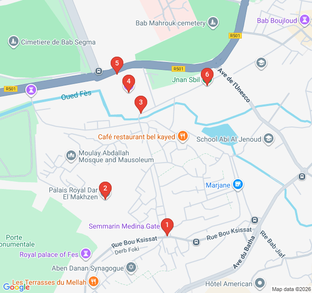 Route map for The Sultan's Path: Imperial Fes el Jdid