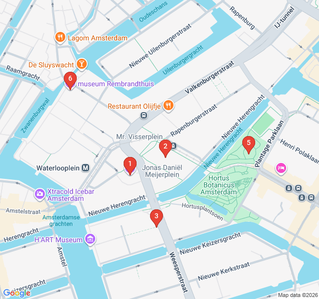 Route map for Echoes of Resistance: Jewish History in Amsterdam