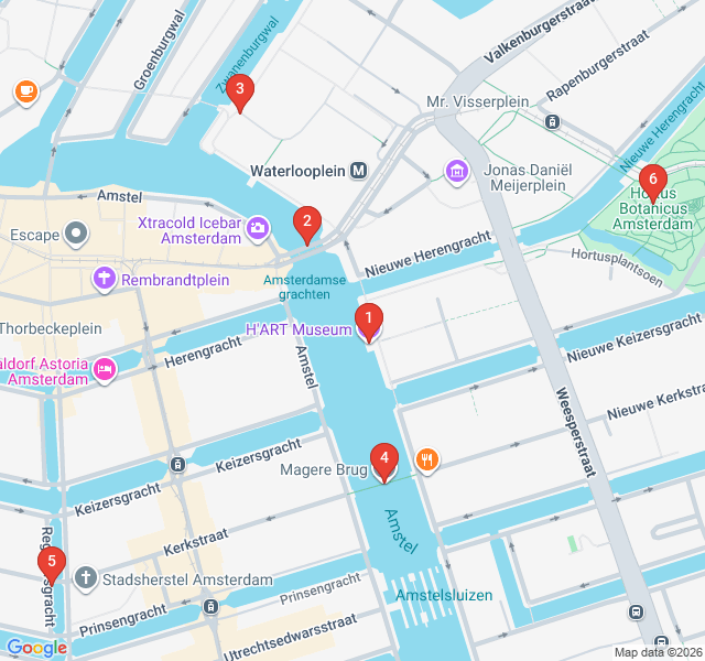 Route map for Bridges of the Amstel: A Photography Walk
