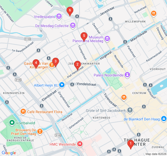 Route map for Hidden Courtyards of Zeeheldenkwartier