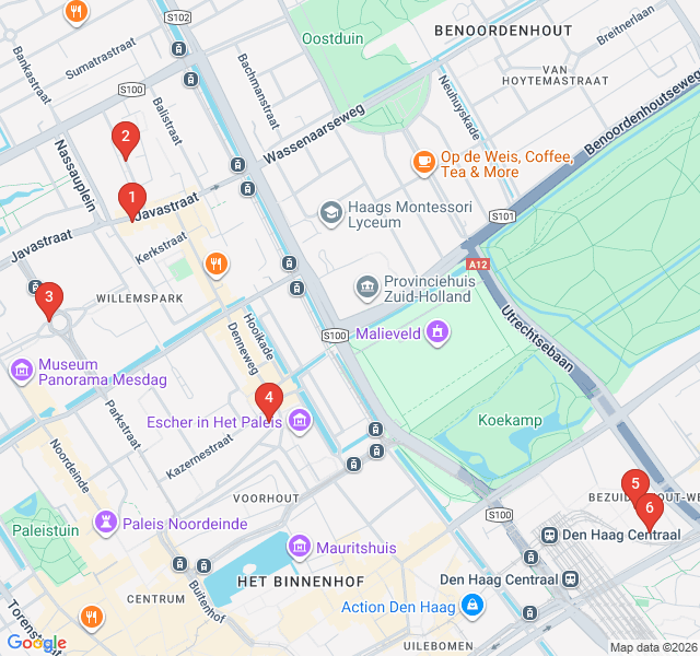 Route map for Literary Shadows of Louis Couperus