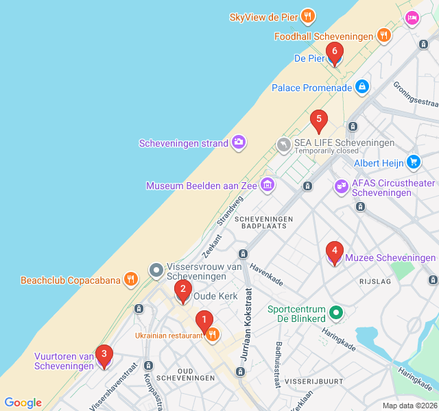 Route map for Scheveningen: From Fishing Village to Resort