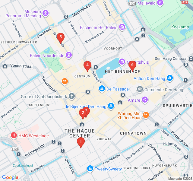 Route map for Spirits of The Hague: Gin & History